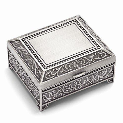 Silver plated trinket box