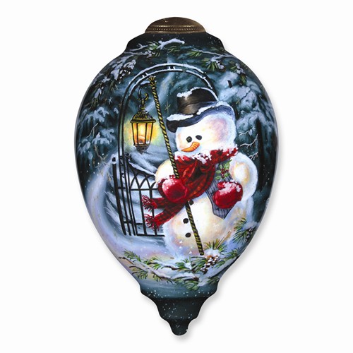 Reverse Hand-painted ornament