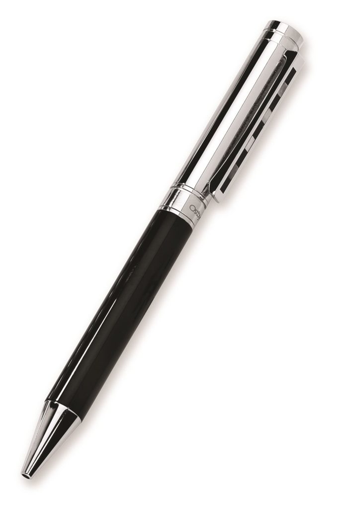 Stainless & black pen